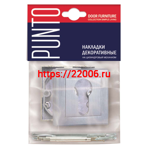 Накладка Punto (Пунто) под цилиндр ET.K.QL52 (ET QL) SSC-16 сатинированный хром фото 2
