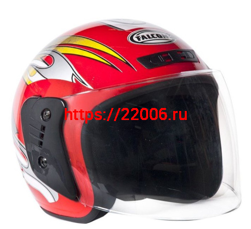 Шлем открытый FALCON XZH03 (Колобок) с забралом, размер L (63-64) (18 шт!! В КОРОБКЕ ПО 2 ШТ)