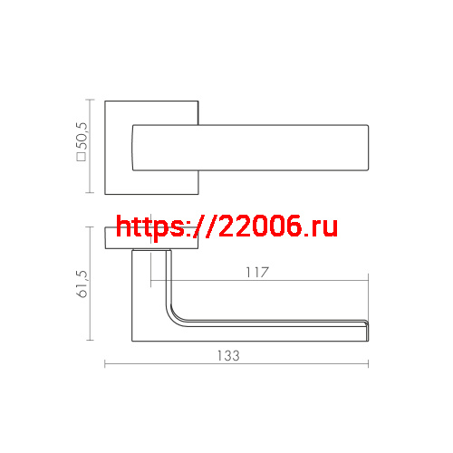 Ручка Fuaro (Фуаро) раздельная K.DM51.Straight (Straight DM) CP-8 хром фото 2