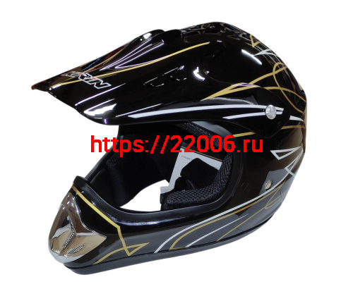 Шлем кроссовый KIRIN QL-128, оранж, красный, черный, оранж-черн, размер S