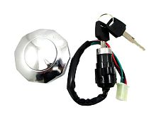 Замок зажигания с пробкой бензобака мопед Альфа TMMP