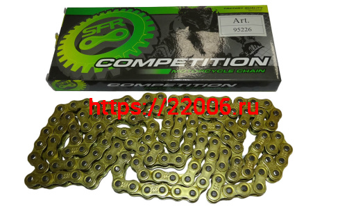 Цепь SFR (428) SFR -130 зв. тюнинг в инд. упак.(коробка), 428-130 L, цвет ЗОЛОТО (Crossfire, Bitrix