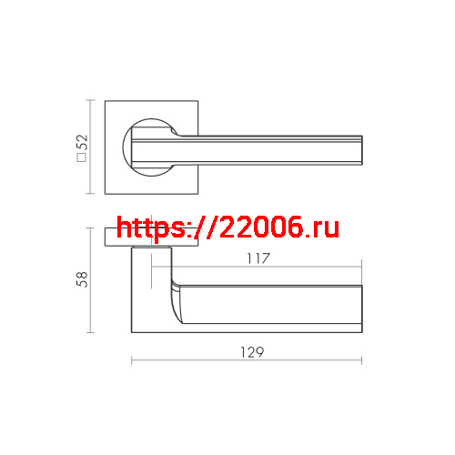 Ручка Fuaro (Фуаро) раздельная K.KM52.SAMPLE (SAMPLE KM) WH-19 белый фото 2