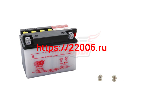 Аккумулятор 12В 4Ач OUTDO 12N4-3B (кислотный БЕЗ ЭЛЕКТРОЛИТА) (120*70*92мм) Alpha