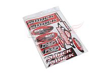 Наклейки красные: Минск, МОТО Racing, 125, Racing Undeground
