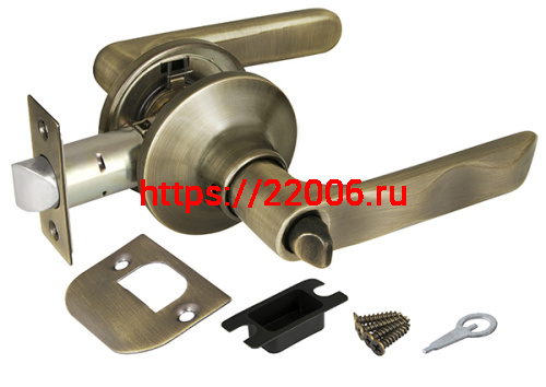 Ручка Fuaro (Фуаро) защелка DK624/BL AB-BK (624/BL AB-B) (фик.) бронза