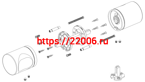 Ручка Armadillo (Армадилло) раздельная K.ART52.SYMMETRY FSG-39 флорентийское золото фото 4