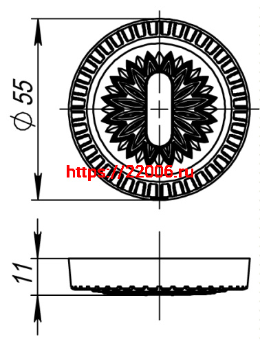 Накладка Armadillo (Армадилло) NORMAL PS/CL-OB-13 Античная бронза 2 шт. фото 3