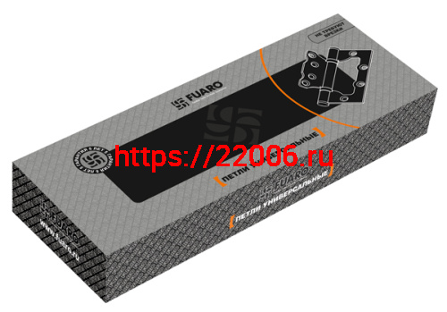 Петля Fuaro (Фуаро) универсальная без врезки IN4500W CP (500-2BB 100x2,5) хром фото 2