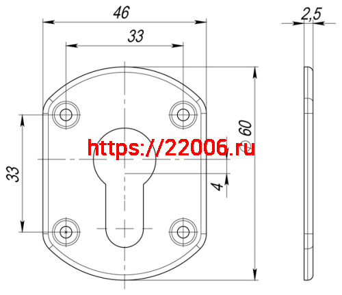 Декоративная Fuaro (Фуаро) накладка ESC031-AB-7 (МАТОВАЯ БРОНЗА) на цилиндр (2 шт) фото 2