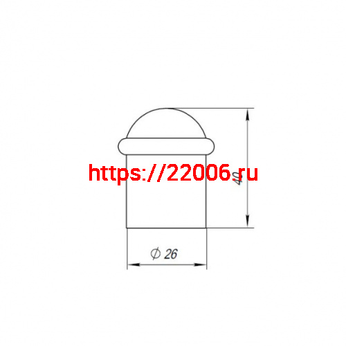 Упор Punto (Пунто) дверной напольный DFIX/F40 (DS PF-40) GP-5 золото фото 3