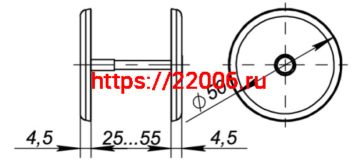 Декоративная Fuaro (Фуаро) накладка ESC-001-CP заглушка (хром) фото 4
