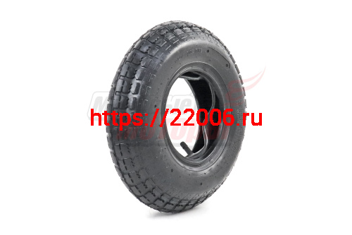 Покрышка тачки садовой 6" 4,00-6 камерная (С КАМЕРОЙ) МАРКИРОВАННАЯ