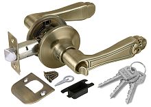 Ручка Fuaro (Фуаро) защелка DK637/BL АB-ET (637/BL АB-E) (кл/фик.) бронза