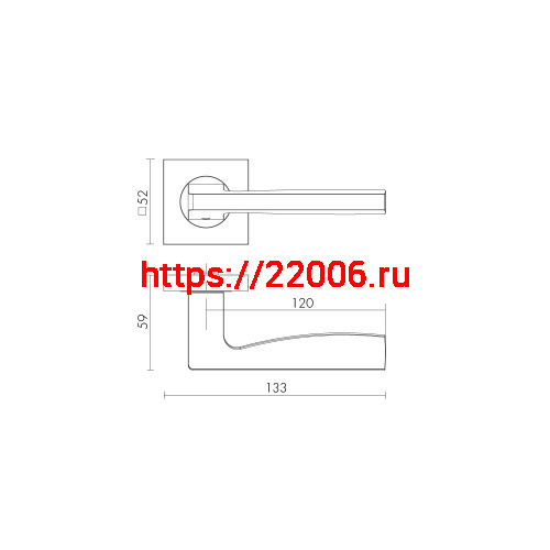 Ручка Fuaro (Фуаро) раздельная K.KM52.ROCK (ROCK KM) BL-24 черный фото 2