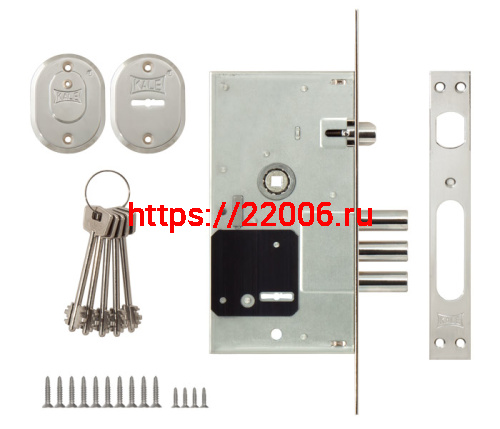 Замок Kale kilit (Кале килит) врезной сувальдный с защёлкой 252/RL (тех. комплектация), 4 кл. (кл. 60 мм) фото 2