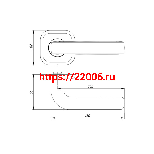 Ручка Fuaro (Фуаро) раздельная K.TRD62.TOROID BL-24 черный фото 2