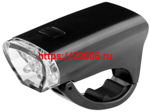 Фара  Вело передняя, 3 диодов,3 режима работы, чёрный, на руль диаметром от 22мм, JY-159A
