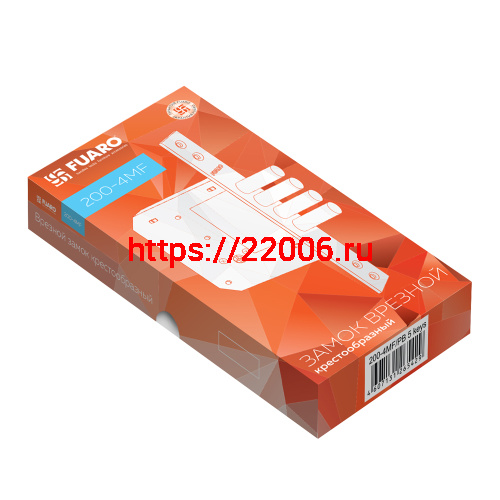 Замок Fuaro (Фуаро) врезной крестообразный X200-4MF/PB (200-4MF/PB) латунь 5key фото 2