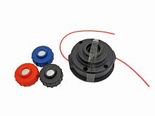 Катушка для тримера (для гнутых штанг) +набор 4 болта(М6х1; М6х1,25; М8х1,25; М8х1,25лев.резьб.)(наружний d-93мм) в блист.