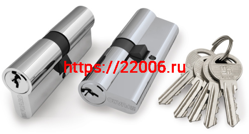 Цилиндровый Fuaro (Фуаро) механизм (100 ZA/70) 1000ZAKey70(30+10+30) CP хром 5Key