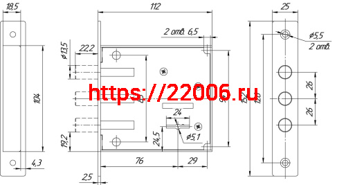 Замок Mettem (Меттэм) врезной сувальдный ЗВ8 842.0.0, 5 кл. фото 2