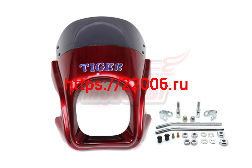 Щиток ветровой (12) пластик "Лидер-Тигер" красный с крепежами