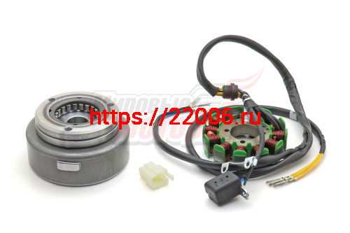 Зажигание в сборе с маховиком 163FML-2(200cc),167FMM(250cc)(11кат-к,4+3конт)LIFAN ориг.(LF200ZH-2)