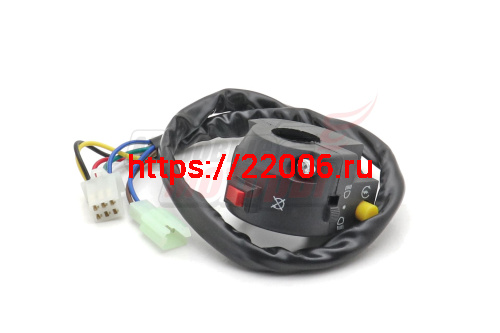 Переключатель руля лев. (3 ф-ции, 6+2 контактов, разьем 6pin мама, +2pin папа) SAFARI, TERMIT, RHINO