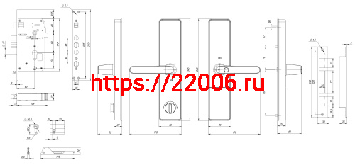 Замок врезной электронный к с ручкой Kaadas S500-5W с отпечатком пальца, с WiFi, черный фото 4