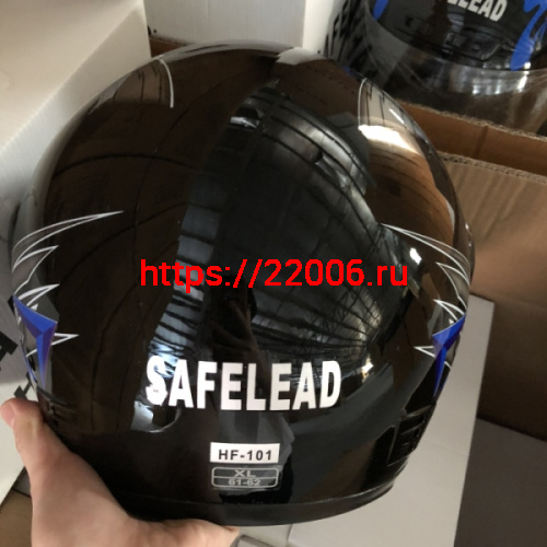 Шлем интеграл "Safelead" HF-101 NEW черный (Q19B)(Q29) размер XL фото 3
