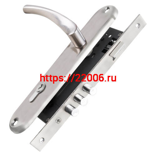 Замок Punto (Пунто) цилиндровый в комплекте с ручкой LOCKSET90.CRONA.4585-3 (KIT P90 4585/3 CRONA) SN мат.никель