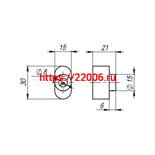 Вертушка Armadillo (Армадилло) на шток цилиндра T.Knob-S (CB-S) BL-26 черный фото 3