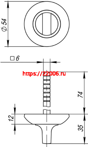 Ручка Fuaro (Фуаро) поворотная BKW6.R.AR54 (BKW6 AR) SN/CP-3 матовый никель/хром