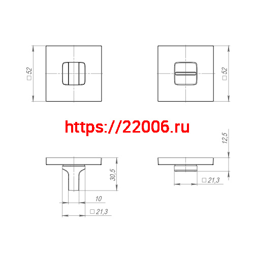 Ручка Ajax (Аякс) поворотная BK6.K.JS51 (BK6 JS) SSG-39 сатинированное золото фото 3
