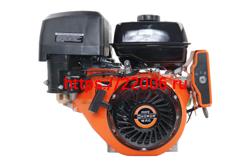 Двигатель HEMEN 15,0 л.с. с катушкой 15А180Вт 190FE (420 см3) электростартер, вал 25 мм