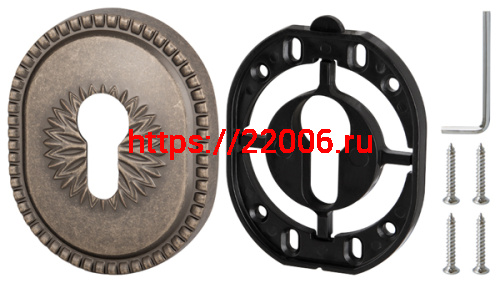 Накладка Armadillo (Армадилло) на цилиндр ESC.C.CL/OV (ET-DEC CL) AS-9 античное серебро фото 2