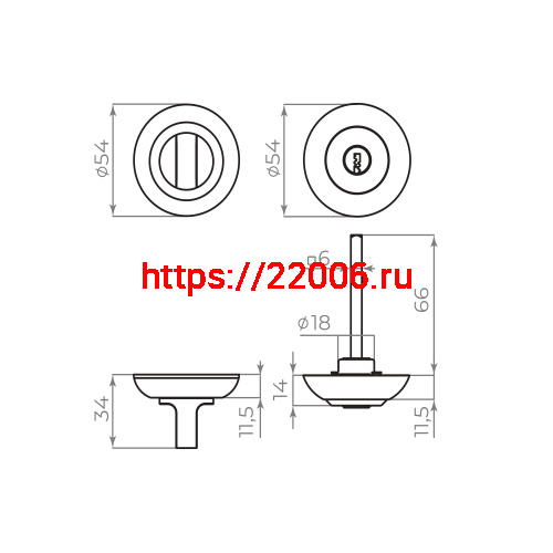 Ручка поворотная Ajax (Аякс) с фиксацией ключом BK6.FIX.JR CP-8 хром фото 2