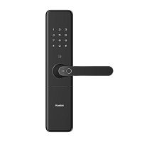 Замок врезной электронный с ручкой Kaadas S500 с отпечатком пальца, черный
