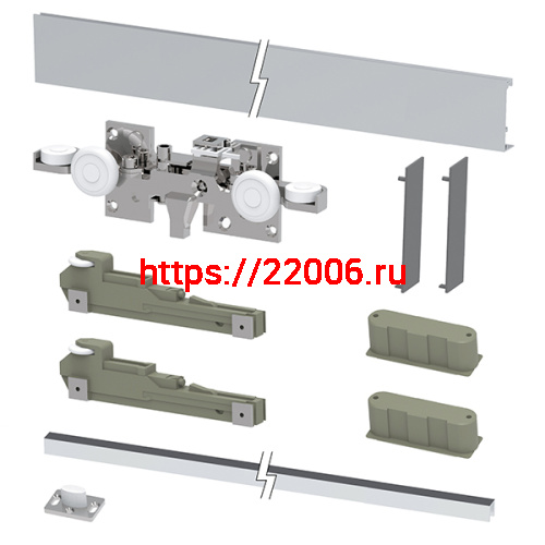 Раздвижная Armadillo (Армадилло) система HIDDEN/80 с профилем фото 2