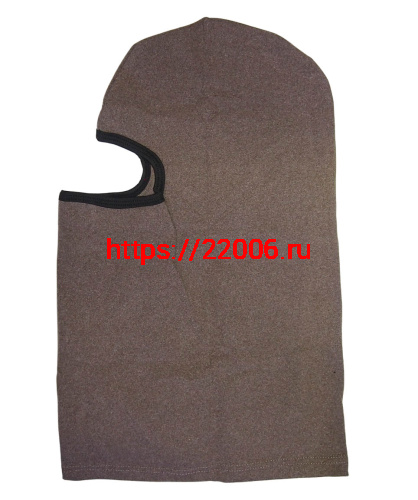 Подшлемник-балаклава (открыта только область для глаз, коричневого цвета с темной окантовкой 890058) фото 2