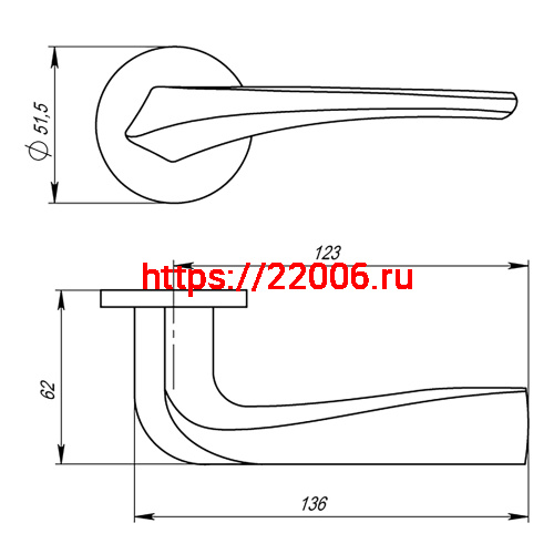 Ручка Armadillo (Армадилло) раздельная R.URS52.FLAME (FLAME URS) BL-26 черный фото 4