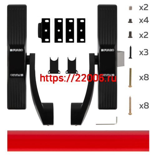 Ручка-штанга Fuaro (Фуаро) нажимная AP.1700B push-bar (ANTI-PANIC 1700В) накладной для одно/двуствор. дверей фото 2