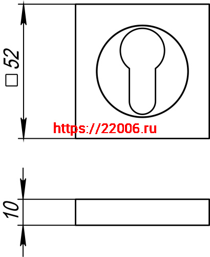 Накладка Fuaro (Фуаро) под цилиндр ET KM SG/GP-4 фото 3
