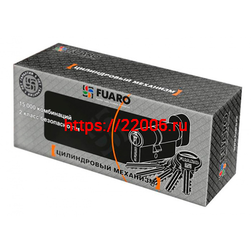 Цилиндровый Fuaro (Фуаро) механизм (R302/60) R3002Knob60(25+10+25) CP хром 5Key с вертушкой фото 2