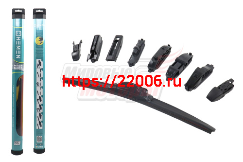 Щётка стеклоочистителя бескаркасная Sport-Design HEMEN 375 мм + 8 адаптеров (HBL375)