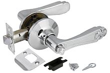 Ручка Fuaro (Фуаро) защелка DK637/BL CP-BK (637/BL СP-B) (фик.) хром