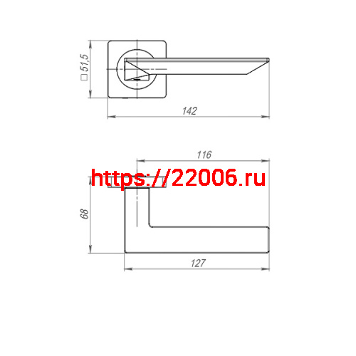 Ручка Ajax (Аякс) раздельная K.JK51.ULTRA (ULTRA JK) BL-24 черный фото 2