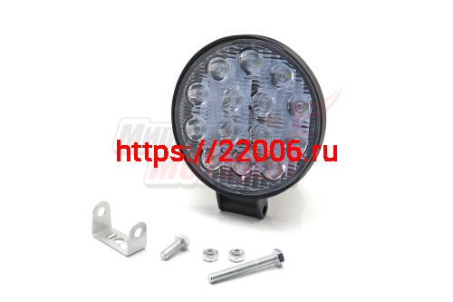 Фара светодиодная 42W 14 диодов SMD, 20мм круг. мет. корпус, ближний свет (Flood)