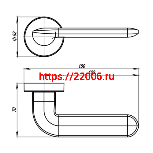 Ручка Armadillo (Армадилло) раздельная R.URB52.EXCALIBUR SG мат.золото фото 4
